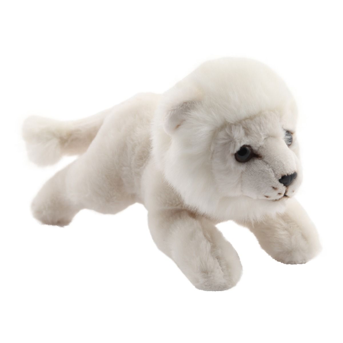 Peluche lion blanc couché - Boutique Puy du Fou