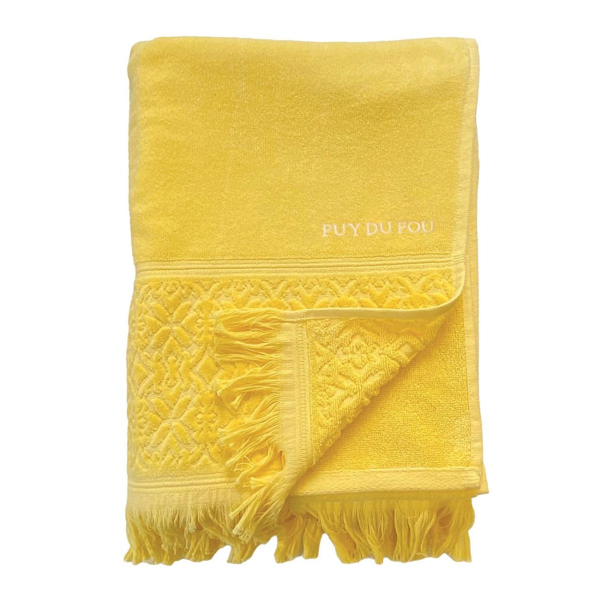 Serviette de plage jaune Puy du Fou