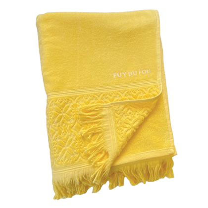 Serviette de plage Puy du Fou jaune