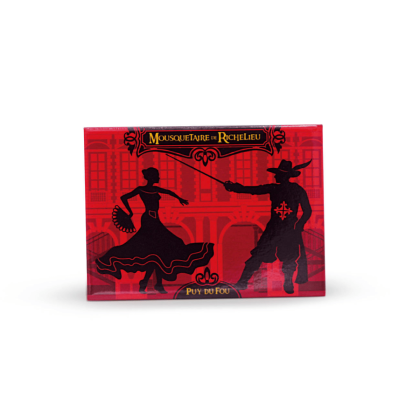 Magnet Mousquetaire de Richelieu rouge et noir