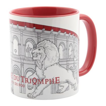 Profil droit mug rouge Signe du Triomphe