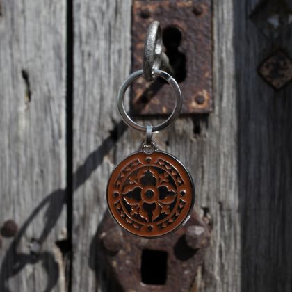 Porte-clés bouclier viking sur clés