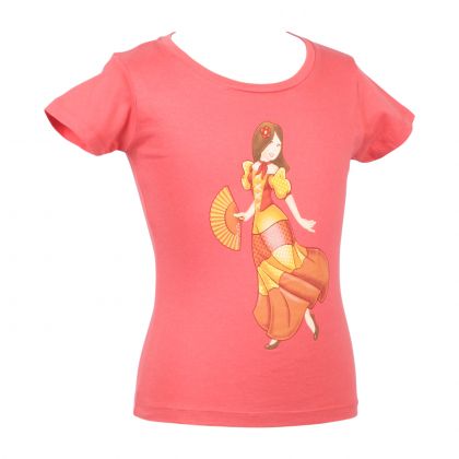 Face t-shirt enfant rouge Sérafina
