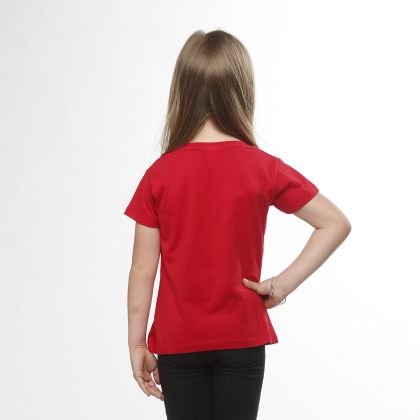 Dos porté t-shirt enfant rouge Sybèle