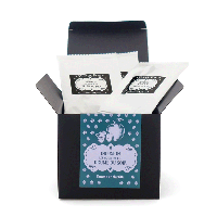 Boîte infusion pomme et myrtille Les Noces de Feu Puy du Fou ouverte – 20 infusettes enveloppées individuellement Brume du Soir
