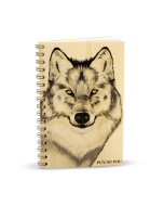 Carnet en bois tête de loup Puy du Fou