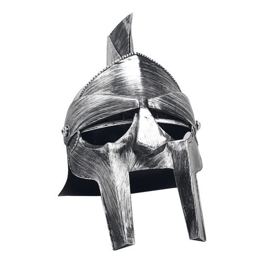 Casque de gladiateur argenté