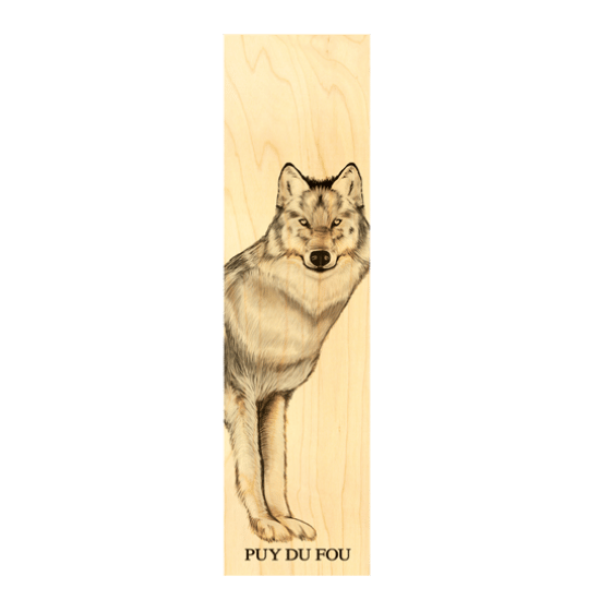 Marque-page en bois loup