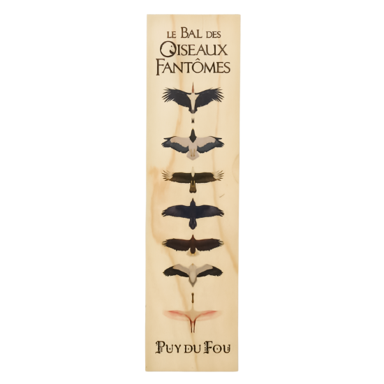 Marque-page en bois le Bal des Oiseaux Fantômes