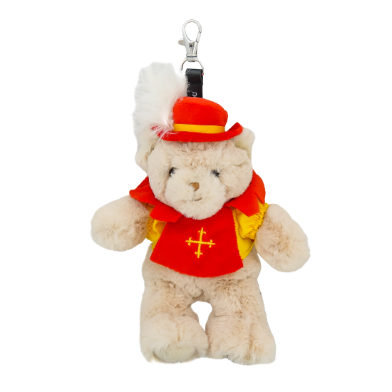 Porte-clés peluche ours Mousquetaire