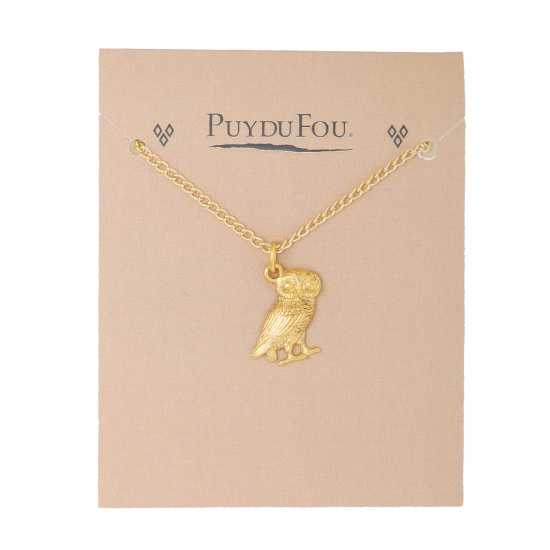 Pendentif chouette dorée