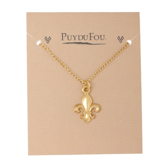 Pendentif fleur de lys doré