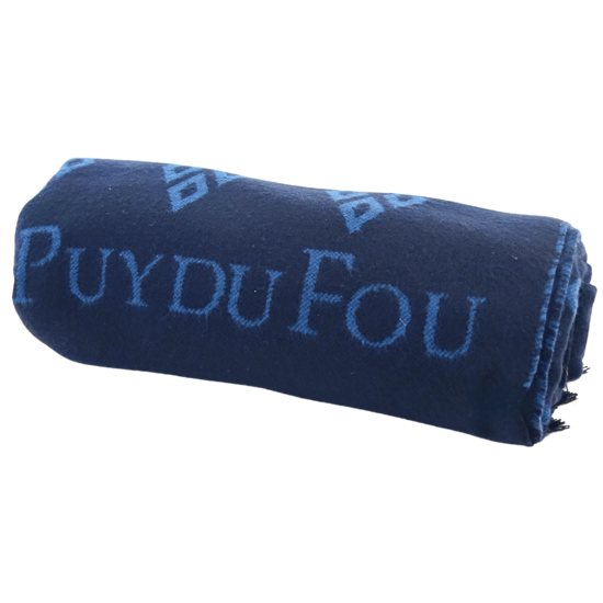 Plaid bleu marine 3 mâcles