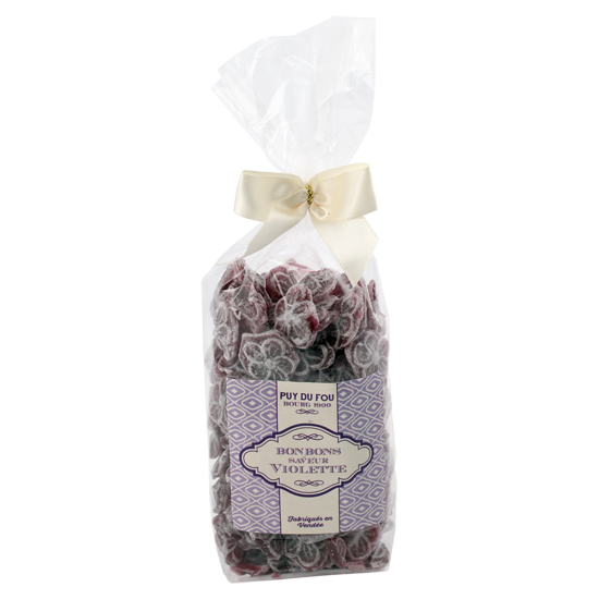 Sachet bonbons violettes Bourg 1900