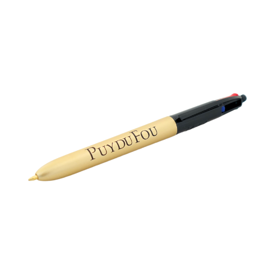 Stylo 4 couleurs doré