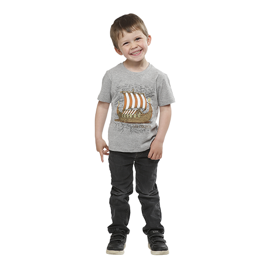 T-shirt viking gris enfant